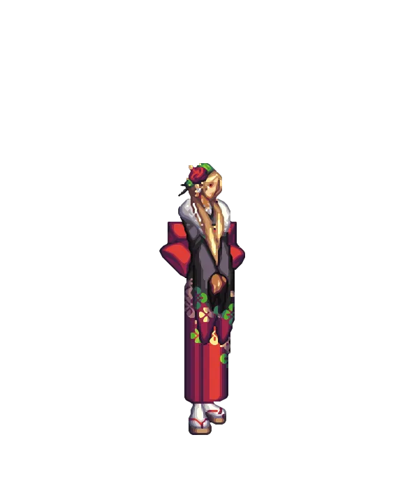 아시아 여행 일본 꽃 장식 비녀[C타입] 앞으로 넘긴 양갈래머리[C타입] 귀걸이와 화장[C타입] 전통복 상의[C타입] 하의[C타입] 신발[C타입] 털 어깨장식[C타입] 허리장식[C타입] 여거너 피부[C타입] 분홍 오카리나 룩