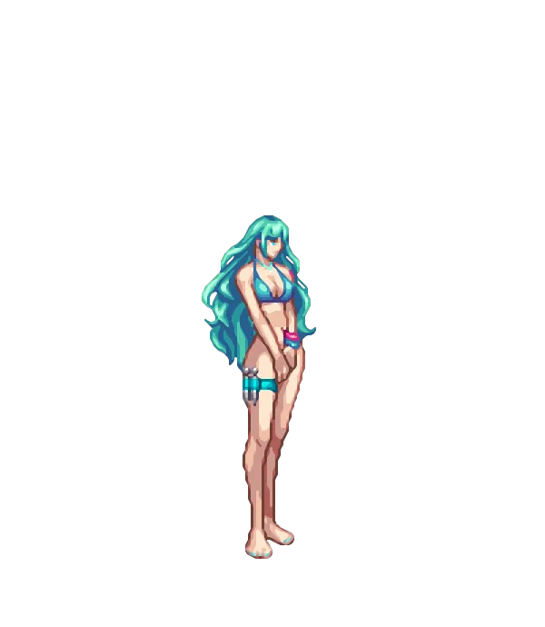 NPC 도플갱어 루드밀라의 핀[C타입] 괴도의 롱웨이브 헤어[C타입] 장렬한 프로즌임페리얼 귀걸이 바캉스 스위티 비키니 상의[B타입] 아름다운 여NINJA의 보라색 하의[C타입] 미드썸머 아라드 페디큐어[B타입] 청은날개 요갑 헤비배럴 뽀얀 피부[A타입] 고대전쟁의 여신 건틀렛 룩