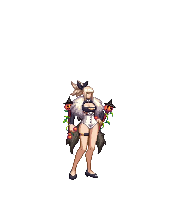 와일드럭셔리 리본[A타입] 포니테일[A타입] 귀걸이[A타입] 코르셋[A타입] 가터팬츠[A타입] 슈즈[A타입] 털장식[A타입] 꼬리장식 벨트[A타입] 해군 제독 여격투가 피부[A타입] 검은 마녀의 호박 통파 [박쥐 타입] 룩