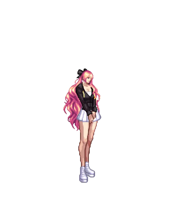 던파스쿨의 리본 핀[C타입] 캠퍼스 새내기 웨이브 헤어[D타입] 해변의연인 귀걸이[A타입] 편안한 후드티[B타입] 테니스 치마[A타입] 하이탑 운동화[A타입] 우윳빛 피부 룩