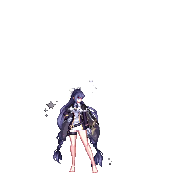 뛰어난 여NINJA의 흰색 리본[A타입] 워터밤 페스타 양갈래 롱 헤어[A타입] 렌즈[B타입] 2024 아라드 패스 해군 제독의 제복 상의 미니스커트 머메이드 진주 발찌[E타입] 차원의 별자리 별빛 케이프[B타입] 우아한 나비 숙녀의 순백의 피부 인요일치 룩