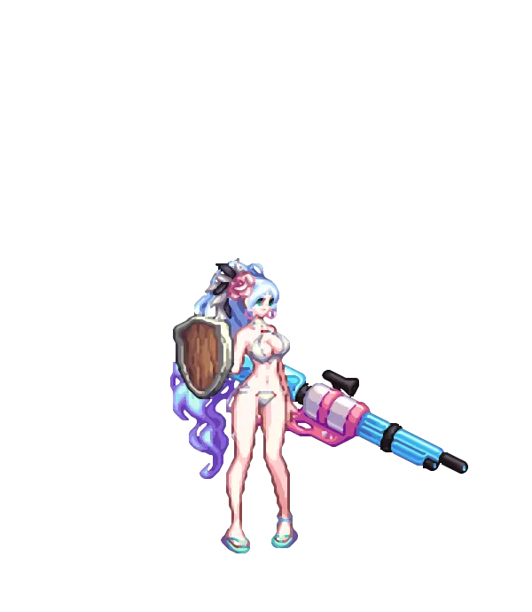 플레이아데스 장미 코사지 에테르나 아머시스타스의 그라데이션 펌 포니테일[A타입] 아라드 해변 링 귀걸이[A타입] 비키니 상의[B타입] 하의[B타입] 머메이드 비치샌들[C타입] 열대어[A타입] 타고르의 리본 벨트[C타입] 진 드래곤나이트의 순백의 피부[실버] 워터밤 페스타 대형 라이플[A타입] 룩