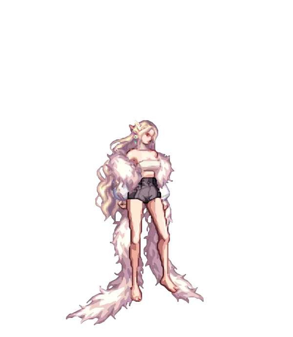 차원의 별자리 별 장식 서클렛[A타입] 프로스트 킹덤 웨이브 롱헤어[F타입] 컬러렌즈와 귀걸이[F타입] 화이트 저지먼트 오프숄더 자켓 진 사령술사의 버튼장식 팬츠[B타입] 수영 마니아 페디큐어 퍼 목도리[F타입] 셸미의 허리띠 투명아바타 우윳빛 피부 셸미 플래시 룩