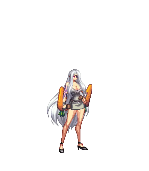 츠바키의 머리 칼바리의 안대와 메이크업[C타입] NPC 도플갱어 패리스의 상의[A타입] 미니스커트[B타입] 고메 스트랩 스틸레토 힐[A타입] 블루 마리의 살굿빛 피부[F타입] 샐러드용 당근 통파 룩