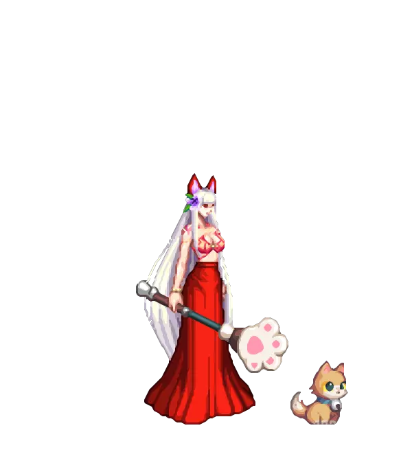 워터밤 페스타 플라워 고양이 귀[D타입] 모자