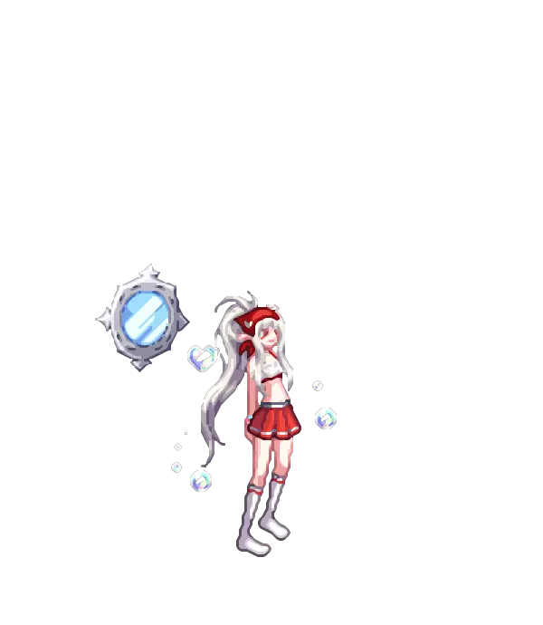 서포터즈 하트 레드 두건[마법사] 모자