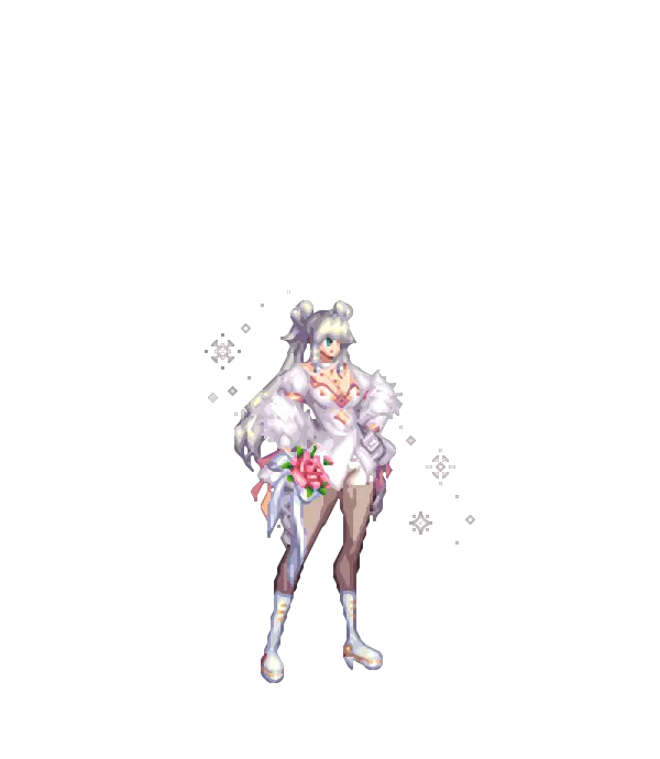 프로스트 킹덤 눈 결정체[A타입] 염제 폐월수화의 양갈래 묶음머리[D타입] 한쪽 귀걸이[D타입] 퍼 코트[A타입] 캠퍼스 새내기 핫 팬츠[A타입] 차원의 별자리 별빛 부츠[A타입] 레이어드 목걸이[A타입] 핑크로즈 피부[D타입] 웨딩 부케 룩