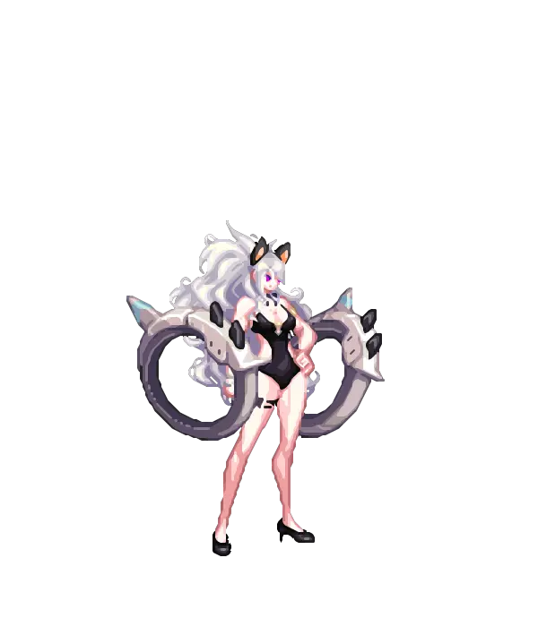 고양이귀[D타입] 블러드 로즈 은빛 롱헤어 블루 인페르노 실버 이어링 해상 열차 바캉스 모노키니[A타입] 주작의 검정색 망사 팬츠[A타입] 바니바니 아라드 하이힐[A타입] 리본 초커[A타입] 해상구조대 입술 타투[E타입] 순백의 피부[A타입] 2025 패스 차원 여행자의 에어링 건틀릿 룩
