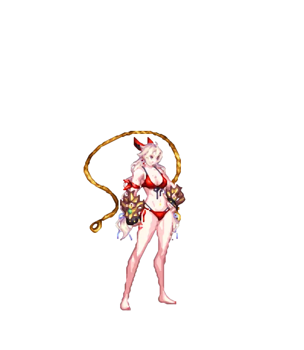 블루 소울이터 돼지 귀 해상구조대 트윈 브레이드 헤어 [C타입] 컬러 렌즈와 링 귀걸이[A타입] 비키니 상의[A타입] 하의[A타입] 페디큐어[A타입] 진 넨마스터의 넨을 담은 매듭 장식[A타입] 입술 타투[A타입] 순백의 피부[B타입] 개벽 룩