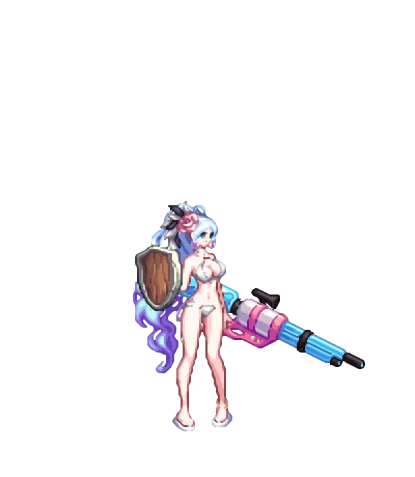 플레이아데스 장미 코사지 에테르나 아머시스타스의 그라데이션 펌 포니테일[A타입] 아라드 해변 링 귀걸이[A타입] 비키니 상의[B타입] 하의[B타입] 머메이드 비치샌들[A타입] 열대어[A타입] 타고르의 리본 벨트[C타입] 진 드래곤나이트의 순백의 피부[실버] 워터밤 페스타 대형 라이플[A타입] 룩