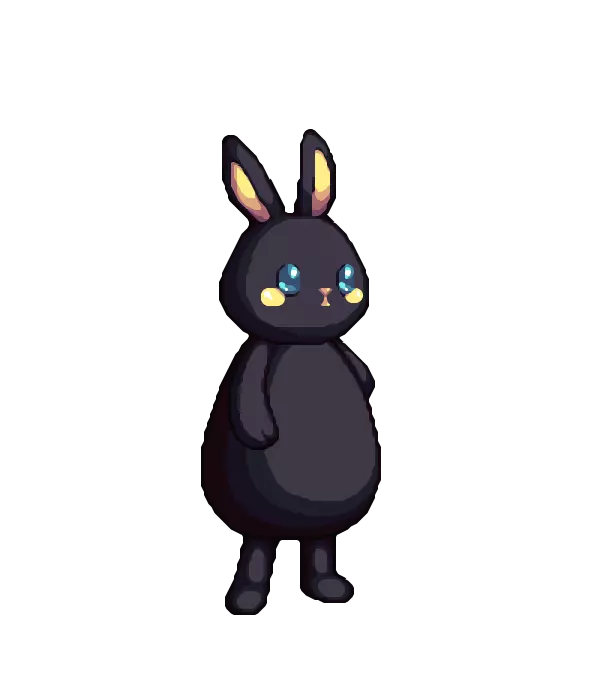 검은 토끼 탈 모자